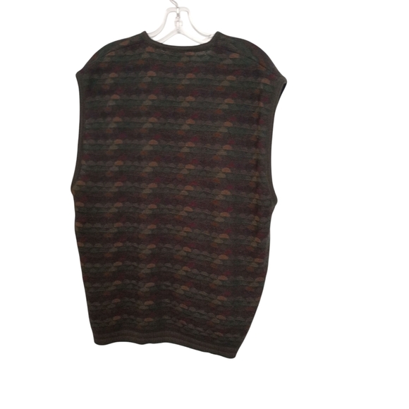 Collezione Dante - Multicolor Wool Blend Sweater Vest - Size Large - Picture 4 of 4